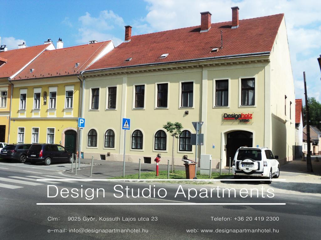 Designholz Studio Apartman Hotel Győr Esterno foto